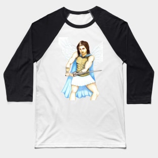 Archangel Michael the Protector- Dark Blue Baseball T-Shirt